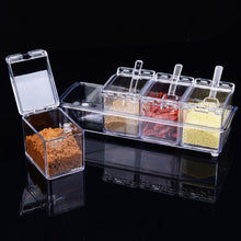 Load image into Gallery viewer, 1set New Kitchen Organizer Storage Boxes Spices Seasoning Jar Transparent
