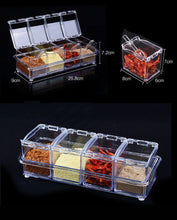 Load image into Gallery viewer, 1set New Kitchen Organizer Storage Boxes Spices Seasoning Jar Transparent
