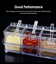 Load image into Gallery viewer, 1set New Kitchen Organizer Storage Boxes Spices Seasoning Jar Transparent
