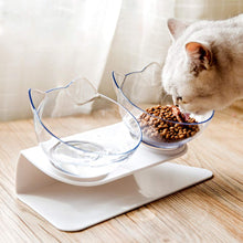 Load image into Gallery viewer, Double Cat Bowl With Stand Non Slip Protect Cervical Vertebra
