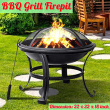 Load image into Gallery viewer, BBQ Grill Outdoor Wood Burning Fire Pit Stove Garden Patio Wood Log
