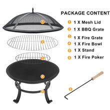 Load image into Gallery viewer, BBQ Grill Outdoor Wood Burning Fire Pit Stove Garden Patio Wood Log
