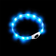 Load image into Gallery viewer, HONEYCARE LED USB Rechargeable Glowing Adjustable Waterproof Silicone Flashing Light Up Pet Collar
