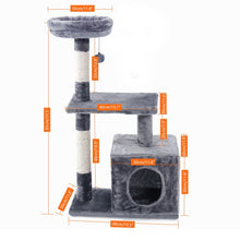 Load image into Gallery viewer, Cat Tree House Condo Perch Scratching Multi-Level Tower
