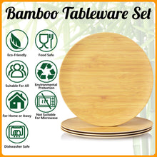 Load image into Gallery viewer, High Quality Bamboo Fiber Plates Bamboo Grain Pattern Tableware Plate Handmade
