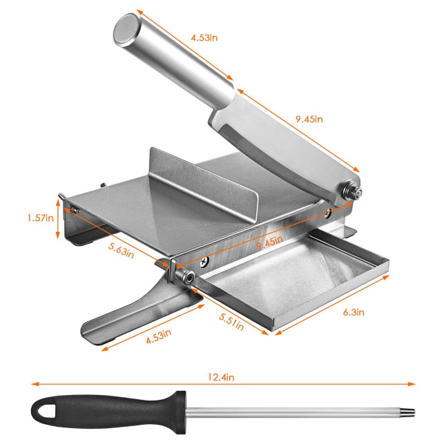 9.5 inch Vegetable Cutting Machine Manual Meat Slicer