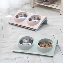 Load image into Gallery viewer, Kitten Dual Use Pet Bowl Food Class Plastic Stainless
