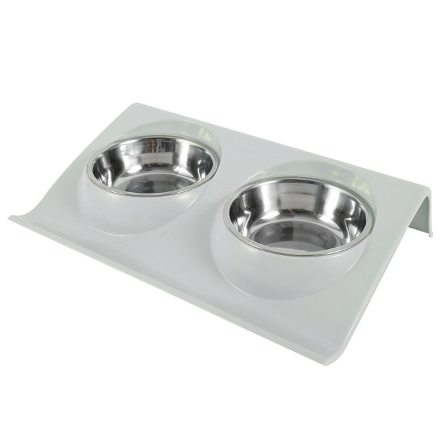 Kitten Dual Use Pet Bowl Food Class Plastic Stainless