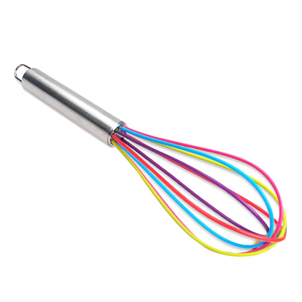 Colorful Silicone Kitchen Whisk Non-Slip Easy to Clean