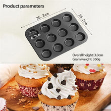 Load image into Gallery viewer, 6/12 Hole Cupcake Baking Tray Nonstick Cake
