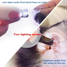 Load image into Gallery viewer, Professional Pet Dog Nail Clipper LED Light Scissors
