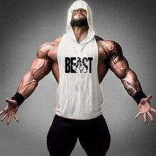 Load image into Gallery viewer, Brand Gym Clothing Fitness Men Cotton Tank top With Hooded Men&#39;s
