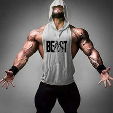 Load image into Gallery viewer, Brand Gym Clothing Fitness Men Cotton Tank top With Hooded Men&#39;s
