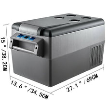 Load image into Gallery viewer, VEVOR Mini Car Refrigerator - Freezer 20L 22L 35L 45L 55L Portable Compressor Cooler 12V/24V DC 110-240V
