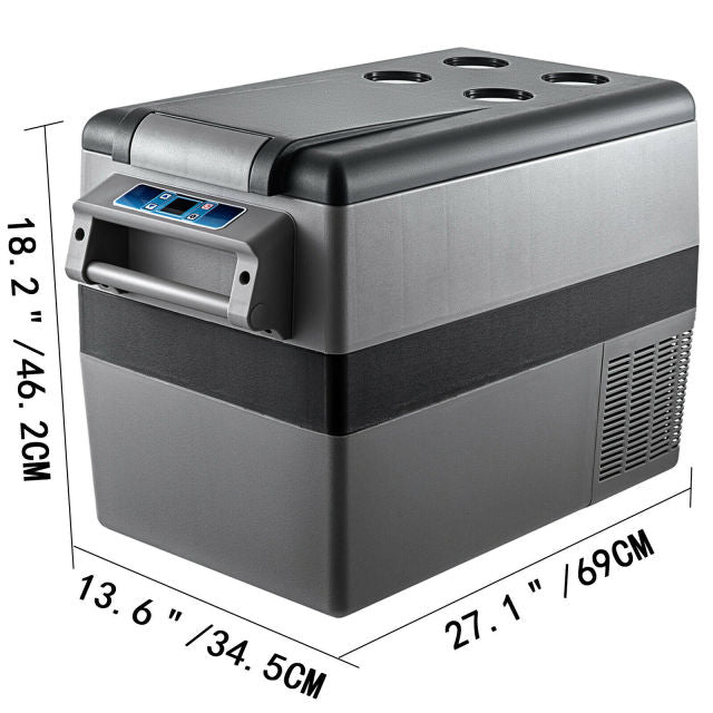 VEVOR Mini Car Refrigerator - Freezer 20L 22L 35L 45L 55L Portable Compressor Cooler 12V/24V DC 110-240V