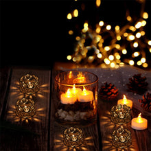 Load image into Gallery viewer, Crystal Metal Tea Light Glass Candle Bowl Holders
