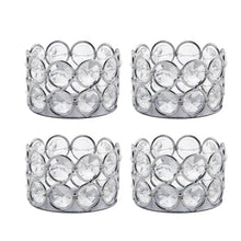 Load image into Gallery viewer, Crystal Metal Tea Light Glass Candle Bowl Holders
