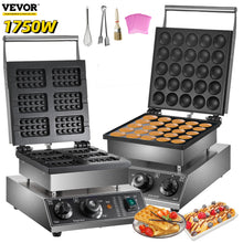 Load image into Gallery viewer, VEVOR Commercial Waffle Maker 25Pcs Round Shape
