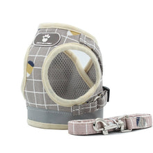 Load image into Gallery viewer, Fashion Plaid Cat Harnesses for Cats Summer Mesh
