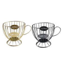 Load image into Gallery viewer, Wrought Iron Coffee Capsule Basket Storage Rack Coffee Cup Wire Base
