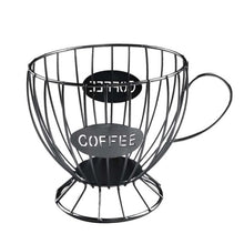 Load image into Gallery viewer, Wrought Iron Coffee Capsule Basket Storage Rack Coffee Cup Wire Base
