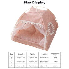 Load image into Gallery viewer, Tent House Cat Bed Portable Removable Washable Teepee with Cushion
