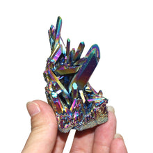 Load image into Gallery viewer, 50g Natural Aura Rainbow Titanium Bismuth Quartz Crystal Cluster Gemstone
