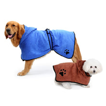 Load image into Gallery viewer, Pet Dog Bathrobe Microfiber Super Absorbent Dog Cat Bath Towel Quick-Drying Microfiber
