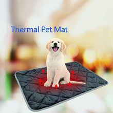 Load image into Gallery viewer, Dog Cat Electric Heat Pad Temperature Adjustable Pet Bed Blanket
