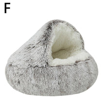 Load image into Gallery viewer, 40-50cm Long Plush Pet Bed Semi-surrounded Kennel Deep Sleep
