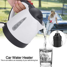 Load image into Gallery viewer, 1000ml 12V-24V Electric Kettle Insulation Anti-Scald Teakettle Car Travel Coffee Pot
