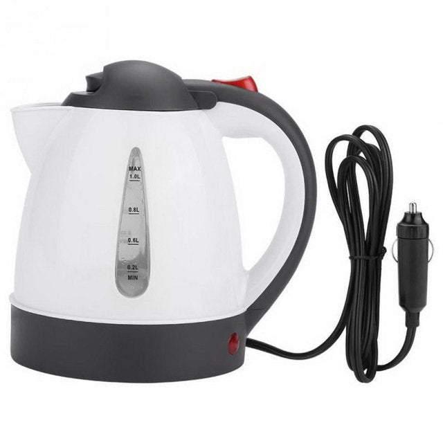 1000ml 12V-24V Electric Kettle Insulation Anti-Scald Teakettle Car Travel Coffee Pot