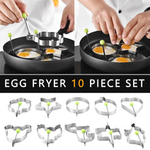 Load image into Gallery viewer, 10PCS Non Stick Metal Shaped Kitchen Egg Frying Ring Metal
