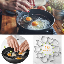 Load image into Gallery viewer, 10PCS Non Stick Metal Shaped Kitchen Egg Frying Ring Metal
