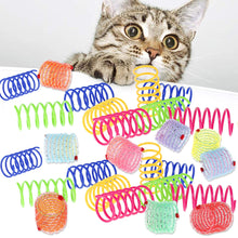 Load image into Gallery viewer, 30 Pieces Kitten Toy Plastic Coil Spiral Toy
