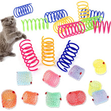 Load image into Gallery viewer, 30 Pieces Kitten Toy Plastic Coil Spiral Toy
