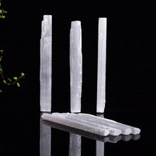 Load image into Gallery viewer, 90-110mm Natural Monocrystal Selenite Crystal Point Stick Wand
