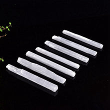 Load image into Gallery viewer, 90-110mm Natural Monocrystal Selenite Crystal Point Stick Wand
