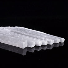 Load image into Gallery viewer, 90-110mm Natural Monocrystal Selenite Crystal Point Stick Wand
