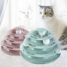 Load image into Gallery viewer, 3/4 Levels Cat Toy Intelligence Training Amusement Plate Kitten Tower
