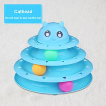 Load image into Gallery viewer, 3/4 Levels Cat Toy Intelligence Training Amusement Plate Kitten Tower
