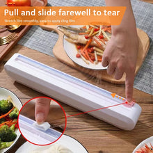 Load image into Gallery viewer, Kitchen Plastic Foil Cling Film Wrap Storage Dispenser Sharp Cutter Storage Tool
