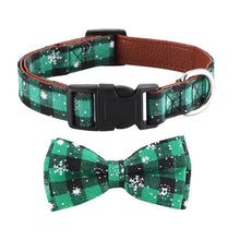 Load image into Gallery viewer, 1pc Cloth Pet Dog Christmas Bow Tie Collar Adjustable Bow Tie Necktie Collar
