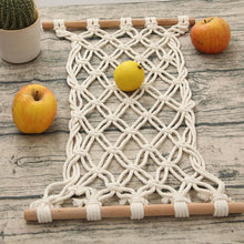 Load image into Gallery viewer, Hand-Woven Macrame Fruit Hammock Cotton Rope Net Under Cabinet
