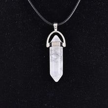 Load image into Gallery viewer, Natural Quartz Crystal Point Pendant Healing Chakra Stone Pendulum Hexagon Wand
