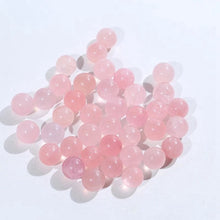 Load image into Gallery viewer, 30mm Natural Pink Rose Quartz Crystal Sphere Polished Bead Stone Ball W/ Stand
