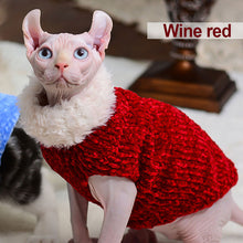 Load image into Gallery viewer, Hairless Cat Pet Clothes Soft Eco-friendly Wool Sweater Close-fitting Thick Winter
