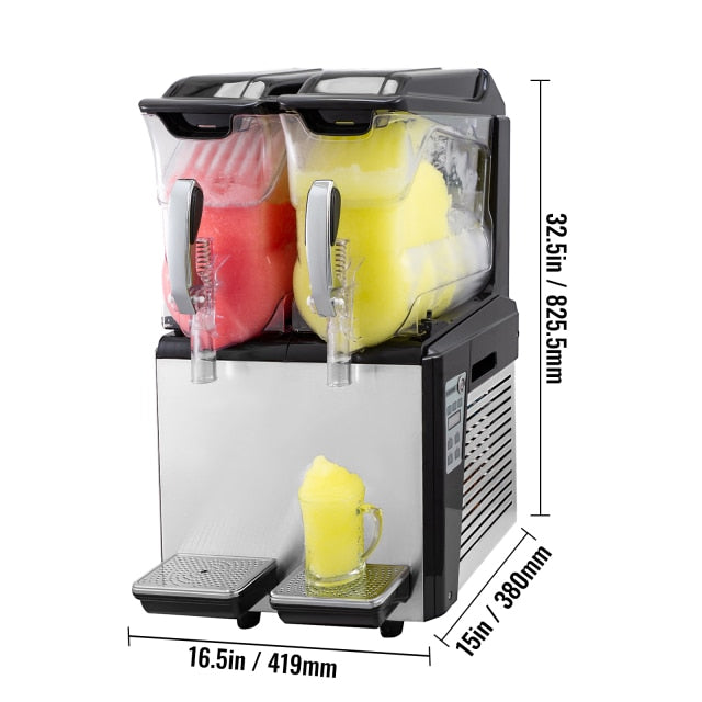 VEVOR Slushie Machine 10L 20L 30L Full Size Commercial Ice-Cool Juice Smoothie Slush Maker