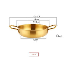 Load image into Gallery viewer, Stainless Steel Seafood Pot Golden Thickened Single Small Hot Pot
