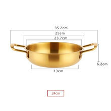 Load image into Gallery viewer, Stainless Steel Seafood Pot Golden Thickened Single Small Hot Pot
